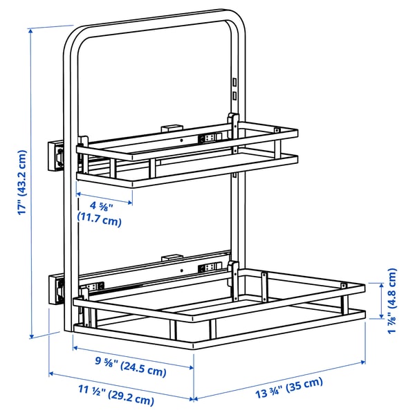 UTRUSTA Under-sink organiser, 13 3/4x11 1/2x17 "