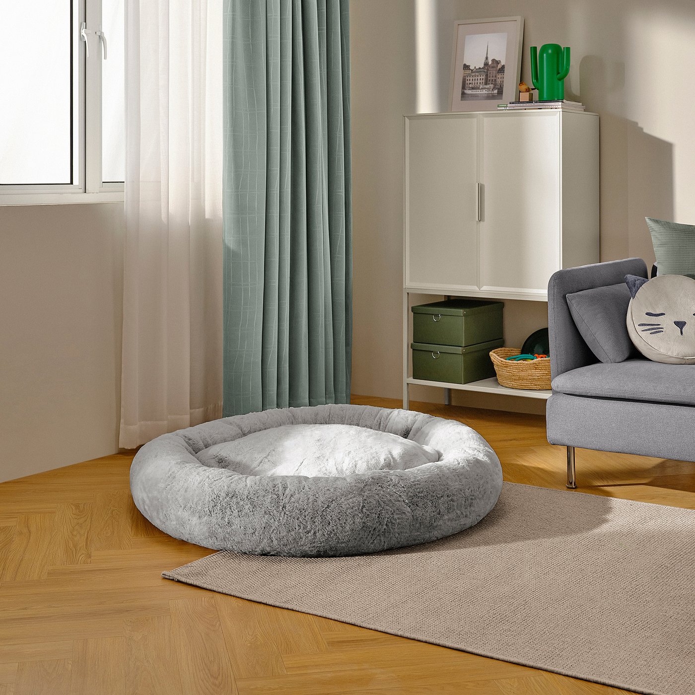 Pet bed, light gray 4