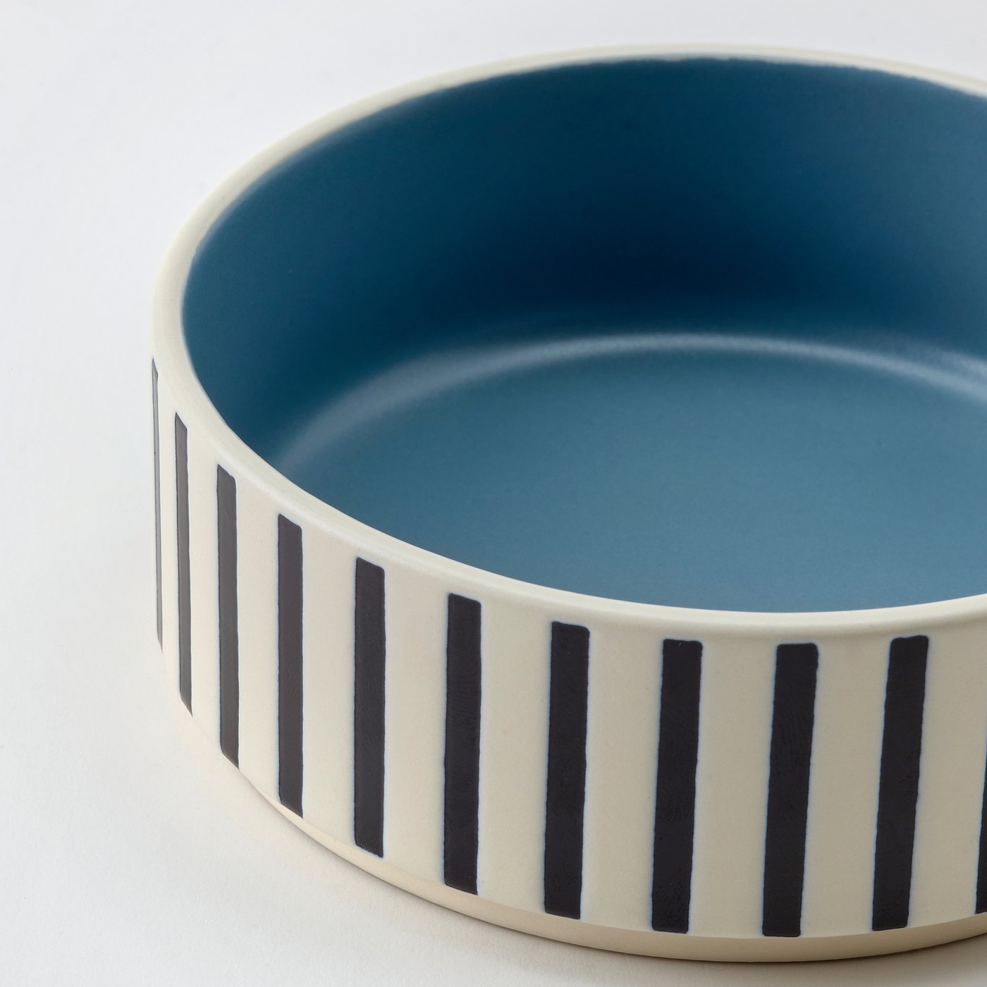 Pet bowl, stripe pattern black-blue/gray-blue 5