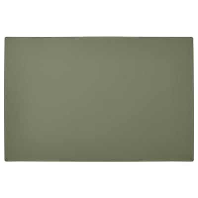 UTSÅDD Place mat for food bowl, gray-green, 13x19 5/8 "