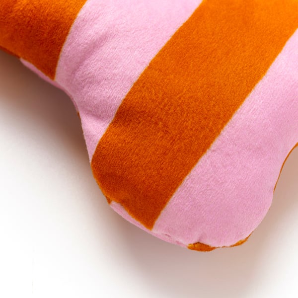 UTSÅDD Soft toy for dog, stripe/light pink bright orange