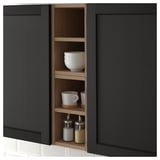 VADHOLMA Open storage, brown/stained ash, 9x14 3/8x15 "