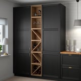 VADHOLMA Wine shelf, brown/stained ash, 15x14 3/8x15 "