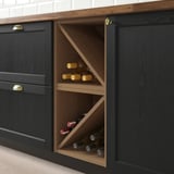 VADHOLMA Wine shelf, brown/stained ash, 15x14 3/8x15 "