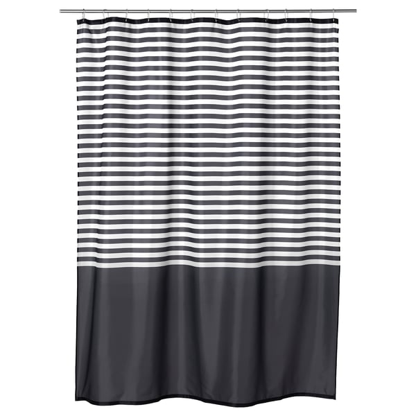 VADSJÖN Shower curtain, dark gray, 71x71" IKEA