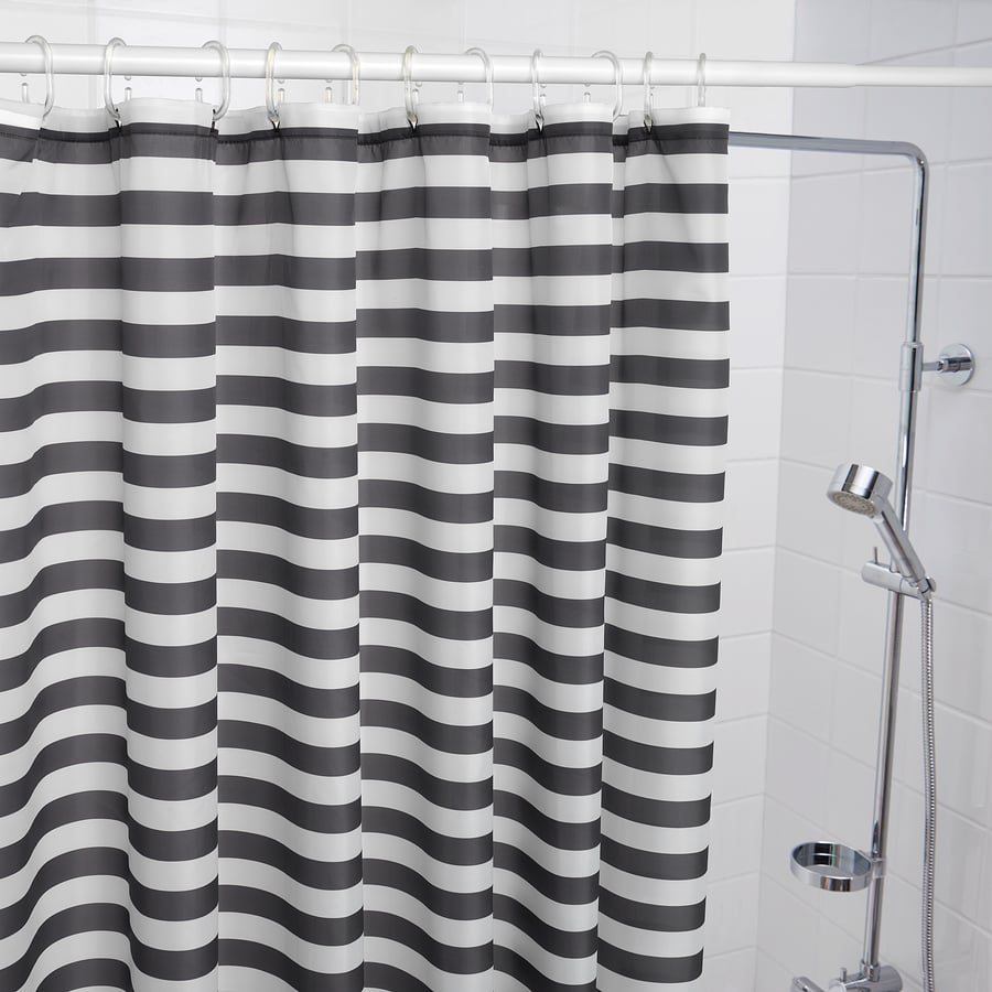 VADSJÖN Shower curtain, dark gray, 71x71" IKEA