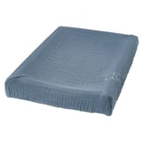 VÄDRA Cover for changing pad, beige/blue, 18 7/8x29 1/8 "