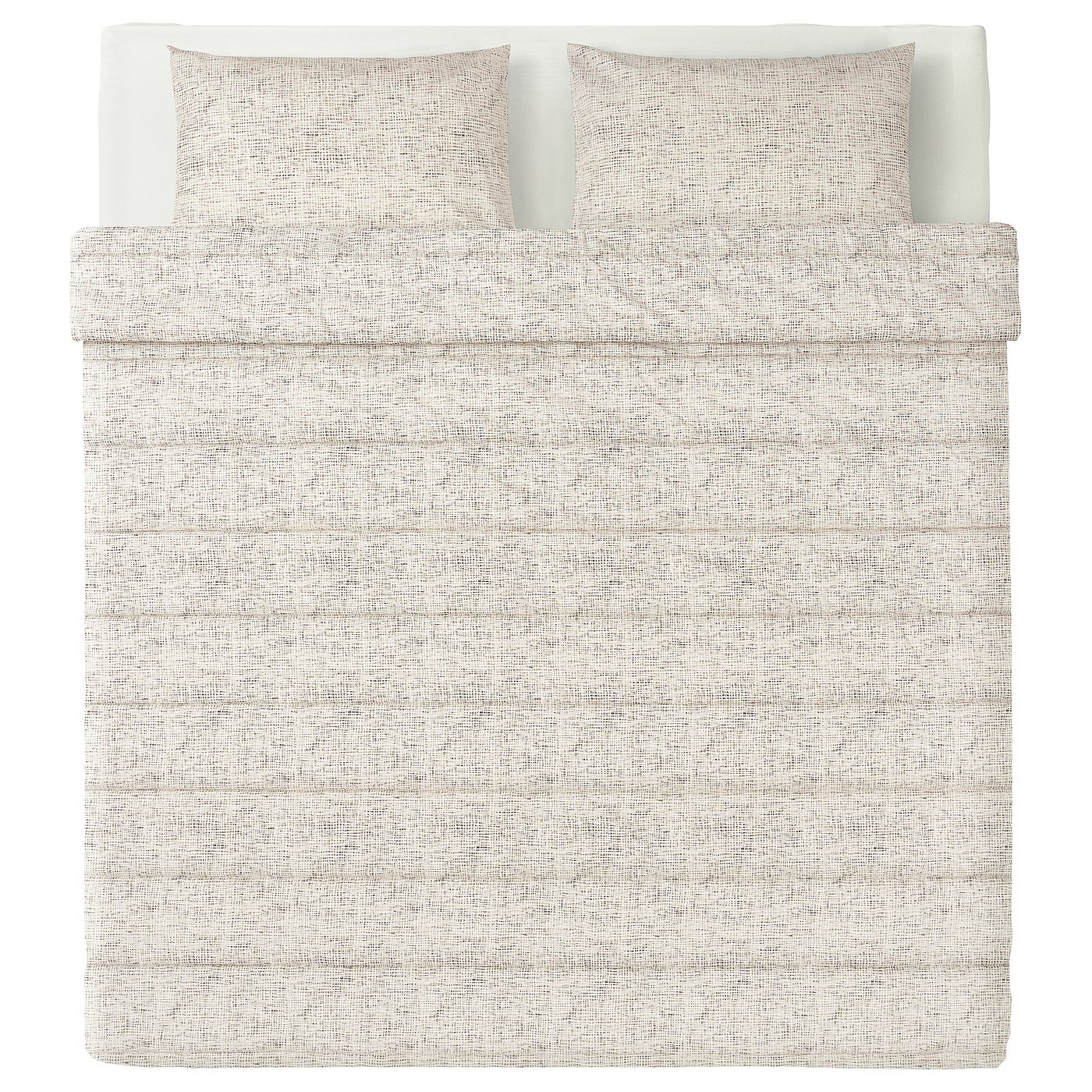 VÄGGÖRT Comforter and 2 pillowcases, gray stripe pattern, Full/Queen IKEA