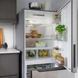 VÄLGRUNDAD Bottom-freezer refrigerator, Stainless steel, 19 cu.ft