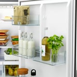 VÄLGRUNDAD Bottom-freezer refrigerator, Stainless steel, 19 cu.ft