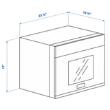 VÄLSKAPT Over-the-range microwave, Stainless steel