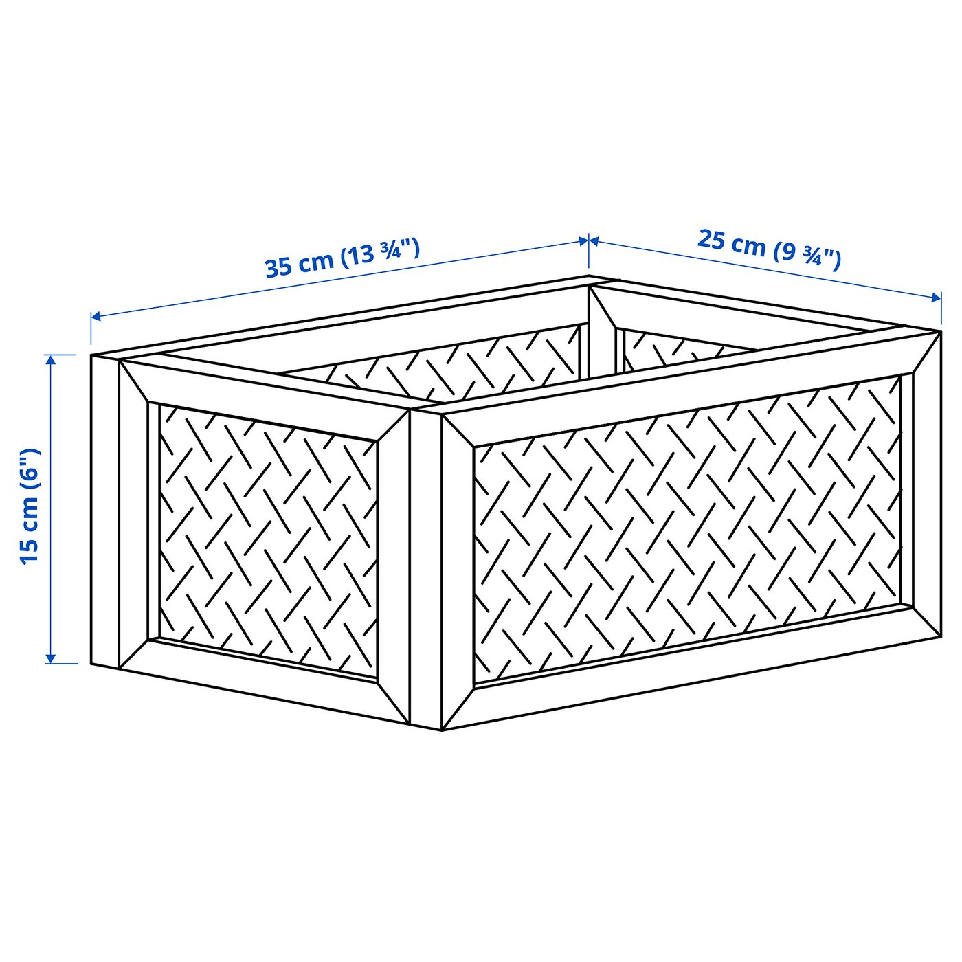 VÄLTNING box, natural, 9 ¾x13 ¾x6
