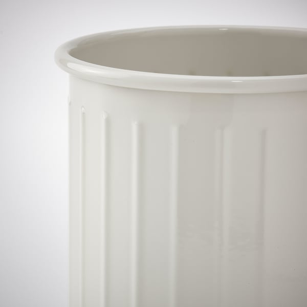 VÄLVÅRDAD Utensil holder, beige/galvanized, 5 "