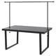 VÄRMANSÖ / HELGEÖ Table with decorating rod, outdoor dark gray/black, 63 3/8 "