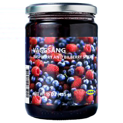 VAGGSÅNG Raspberry and bilberry spread, 15 oz