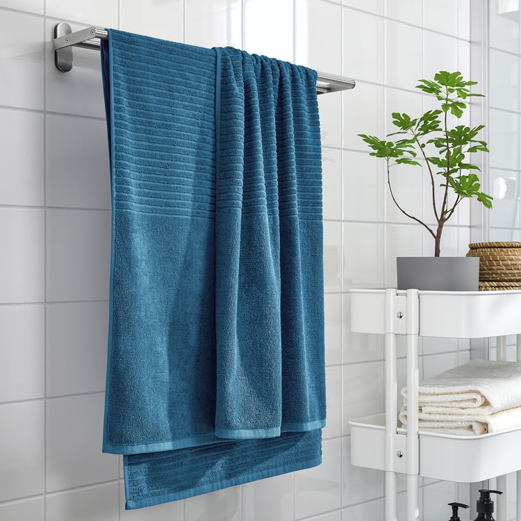 VÅGSJÖN Bath sheet, blue, 39x59" IKEA