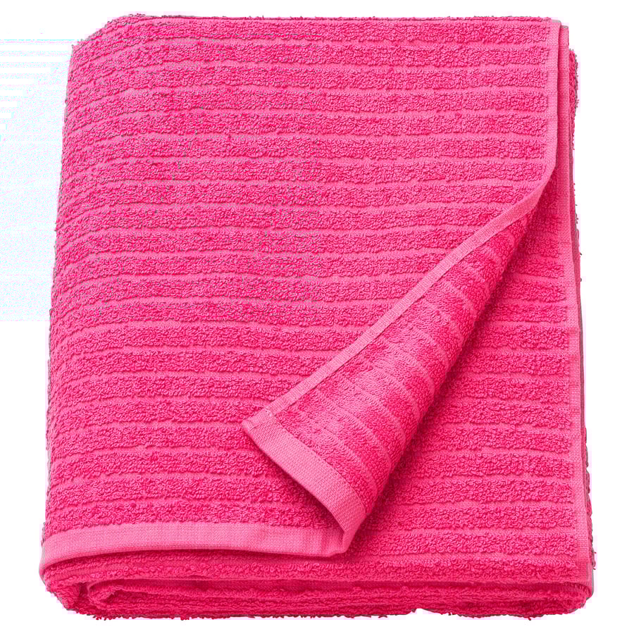 V??GSJ??N bath sheet, bright pink, 39x59" - IKEA US