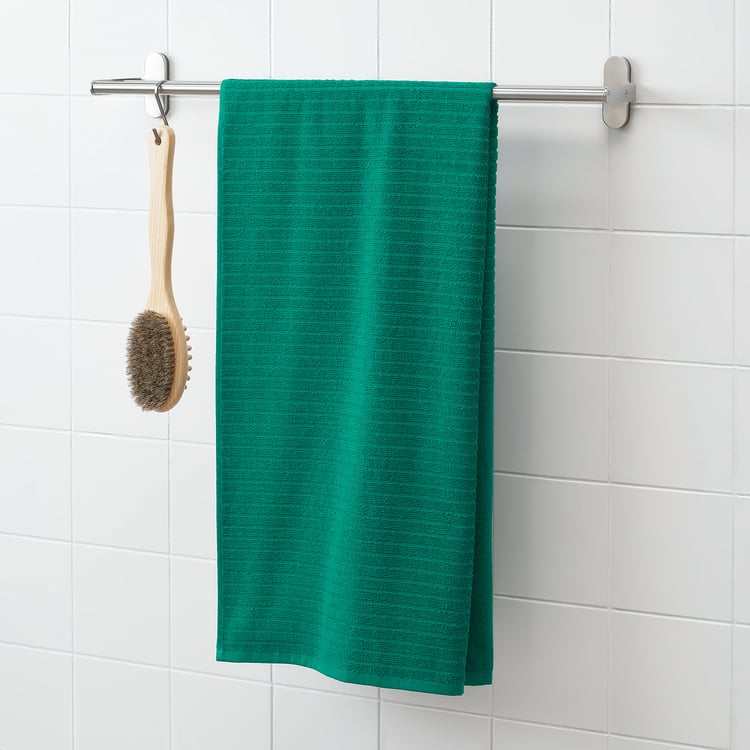 VÅGSJÖN Bath towel, dark green, 28x55" IKEA