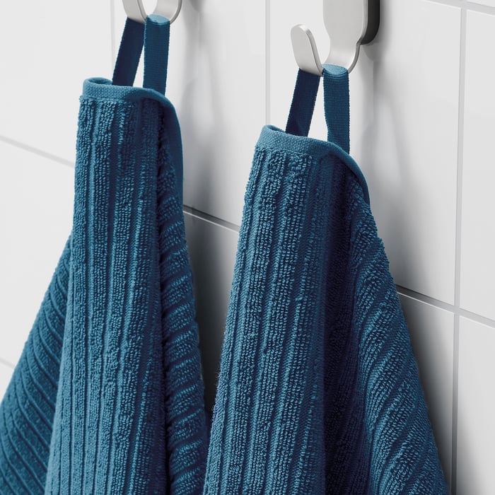VÅGSJÖN Hand towel, blue, 16x28" IKEA