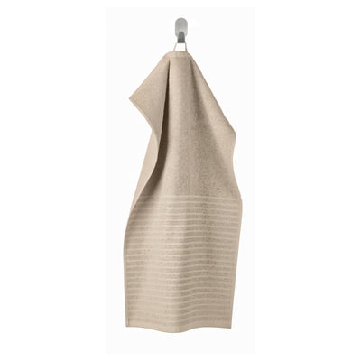 VÅGSJÖN Hand towel, light beige, 16x28 "