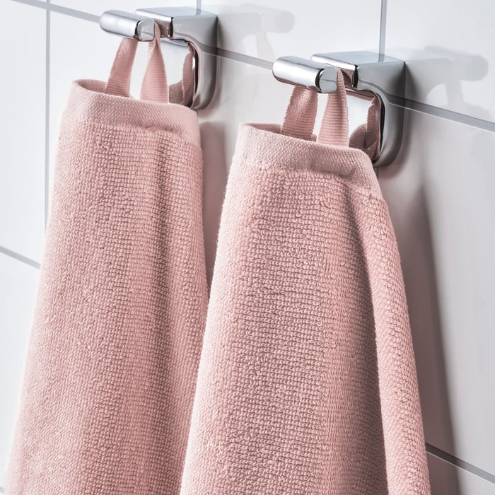 VÅGSJÖN hand towel, light pink, 16x28" IKEA
