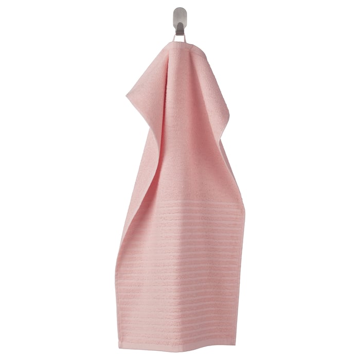 VÅGSJÖN hand towel, light pink, 16x28" IKEA