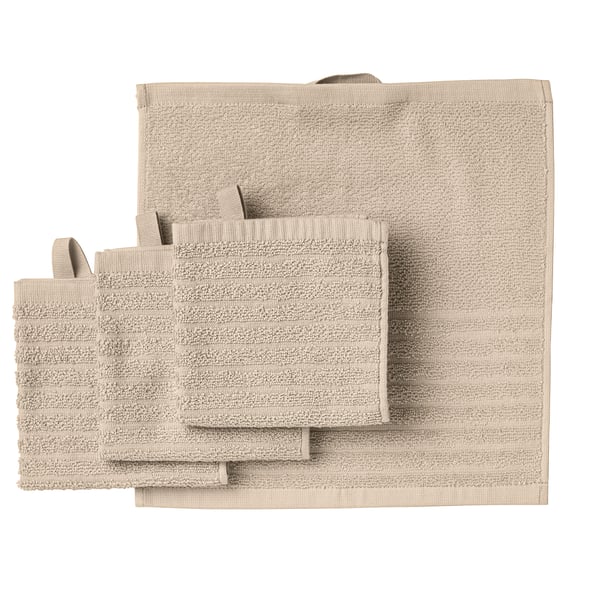 VÅGSJÖN Hand towel, light beige, 16x28 - IKEA