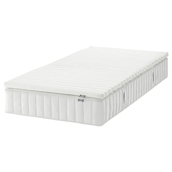 VALEVÅG Mattress and mattress pad, extra firm white/Nisseholm white, Twin