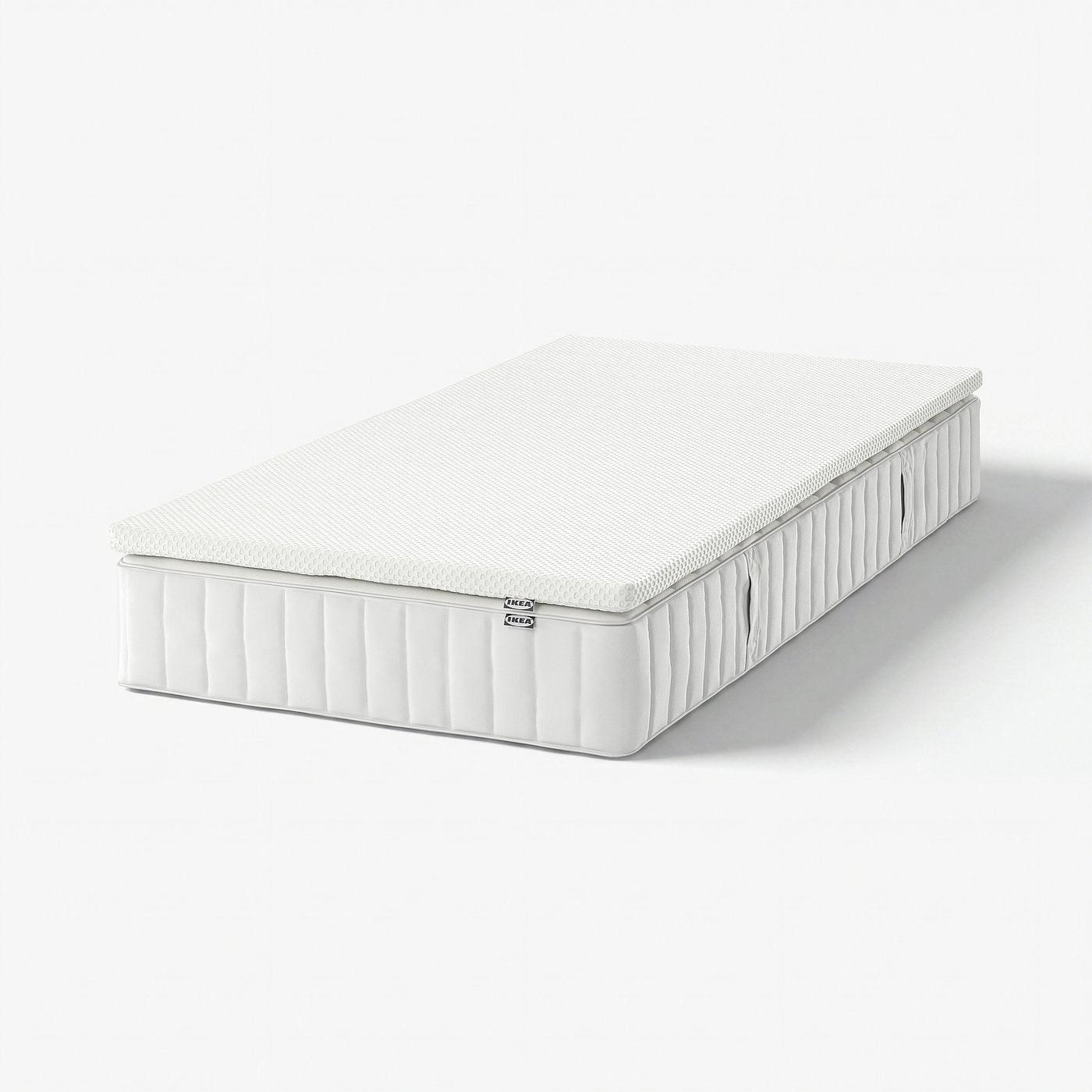VALEVÅG mattress and mattress pad, firm white/Nordberget white