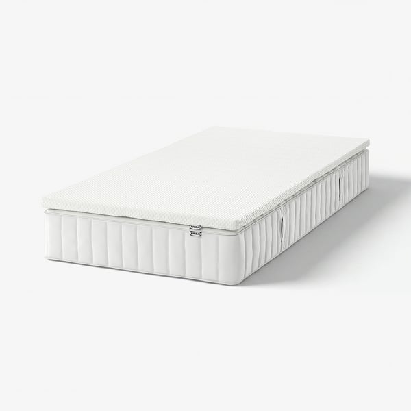VALEVÅG Mattress and mattress pad, firm white/Nordberget white, Twin