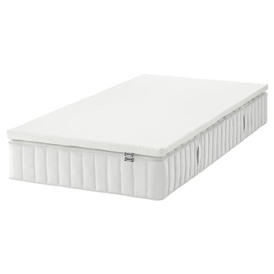 VALEVÅG Mattress and mattress pad, medium firm white/Nordberget white, Twin