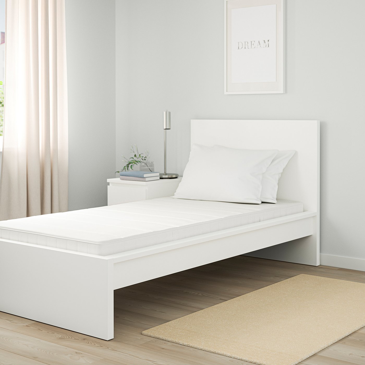 VALEVÅG pocket spring mattress, extra firm/white, Twin - IKEA