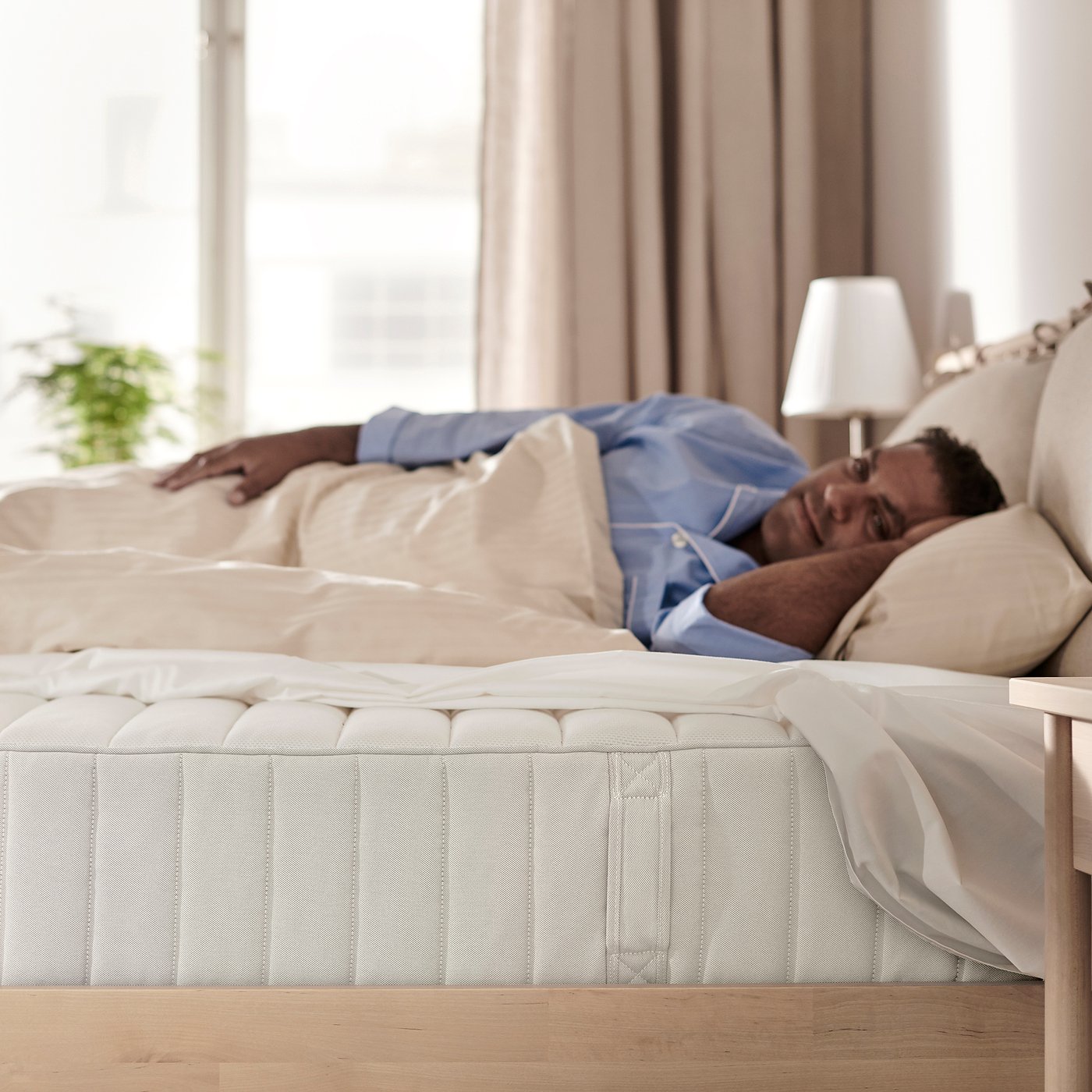 VALEVÅG pocket spring mattress, extra firm/white, Full - IKEA