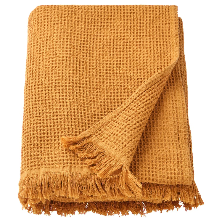 VALLASÅN bath sheet, dark yellow, 39x59" - IKEA