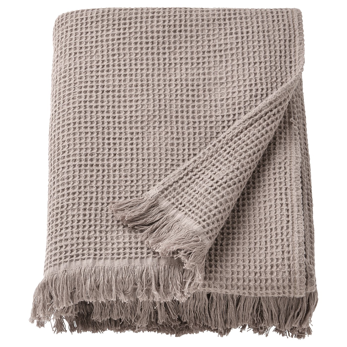 VALLASÅN bath sheet, light gray/brown, 39x59