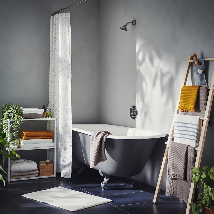 VALLASÅN Bath towel, dark yellow, 28x55" IKEA