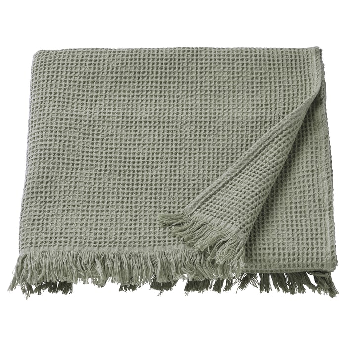 VALLASÅN bath towel, light green, 28x55" IKEA