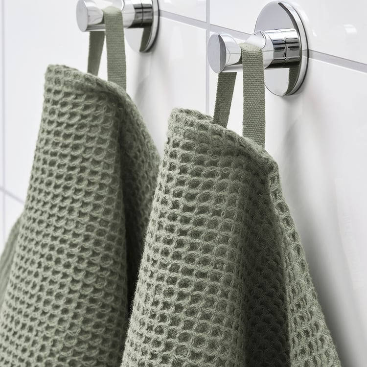 VALLASÅN bath towel, light green, 28x55" IKEA