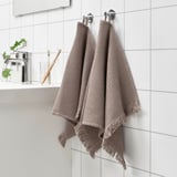 VALLASÅN Hand towel, light gray/brown, 16x28 "