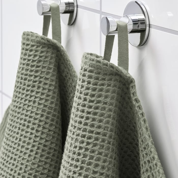VALLASÅN hand towel, light green, 16x28" IKEA