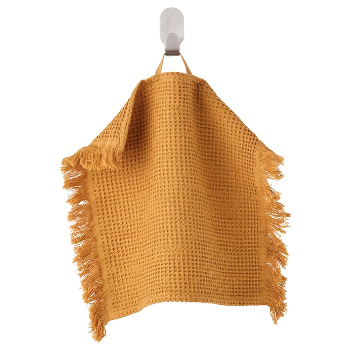 VALLASÅN Washcloth, dark yellow, 12x12" IKEA
