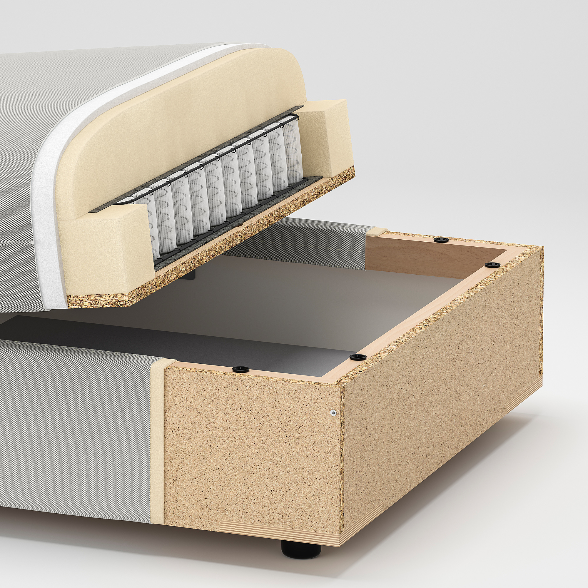 VALLENTUNA Modular corner sofa, 3seat, with storage/Murum white. Shop