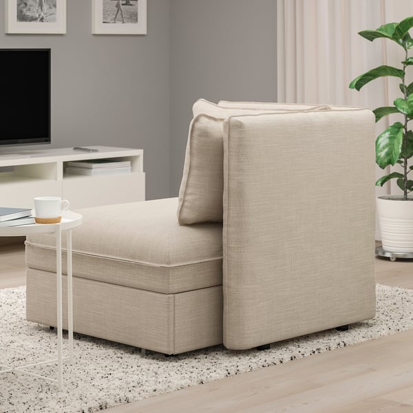 VALLENTUNA Sleeper module with backrests, Hillared beige IKEA