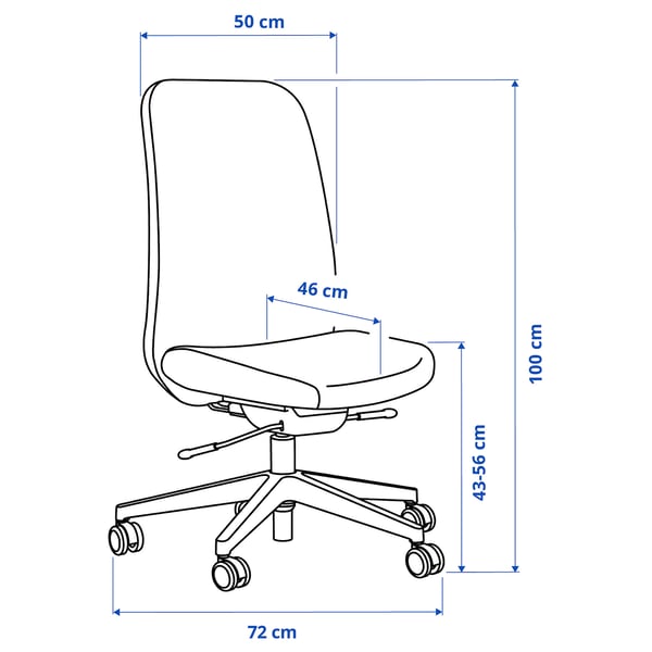 VALLFJÄLLET Office chair, Gunnared gray