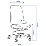 VALLFJÄLLET Office chair, Gunnared gray