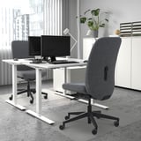VALLFJÄLLET Office chair, Gunnared gray