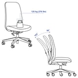 VALLFJÄLLET Office chair, Gunnared gray