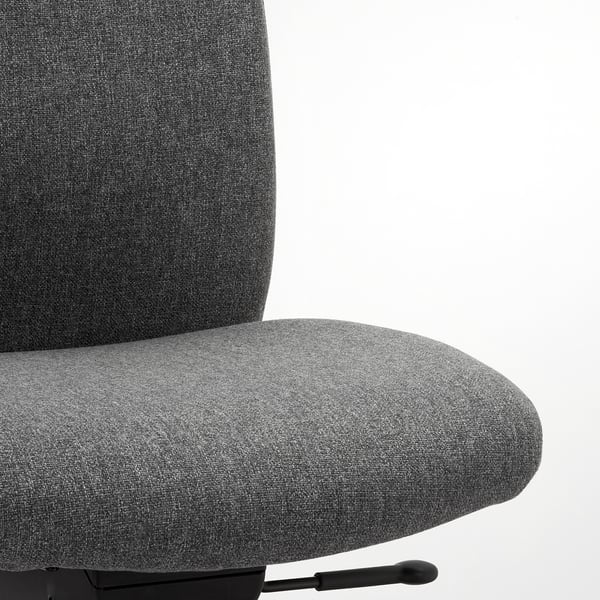 VALLFJÄLLET Office chair with headrest, Gunnared gray