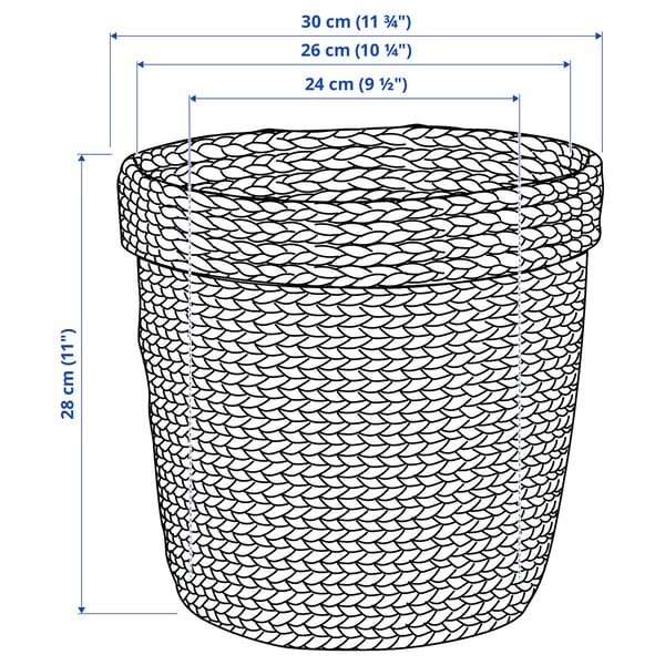 VALLMOFRÖN Plant pot, seagrass, 9 ½ "