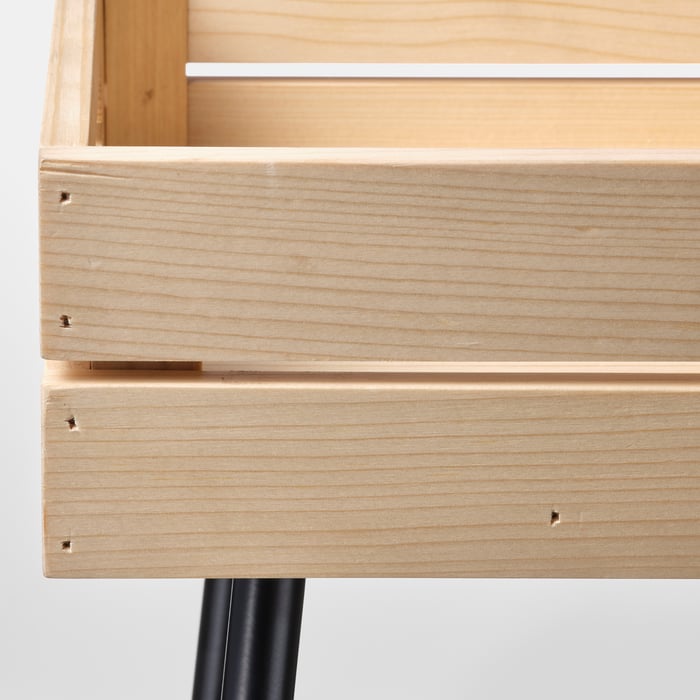 VANILJSTÅNG plant stand, pine/black, 21 ¾" IKEA